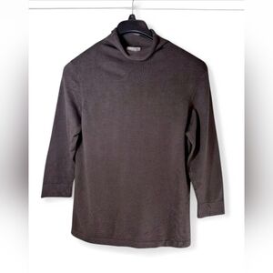 Brooks Brothers 346 Lightweight Silk Blend Mock Neck 3/4 Sleeve Sweater XL